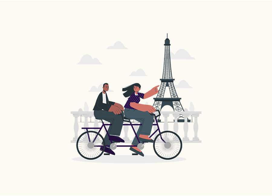 Headed to Paris? Tandem bike ride near Eiffel Tower